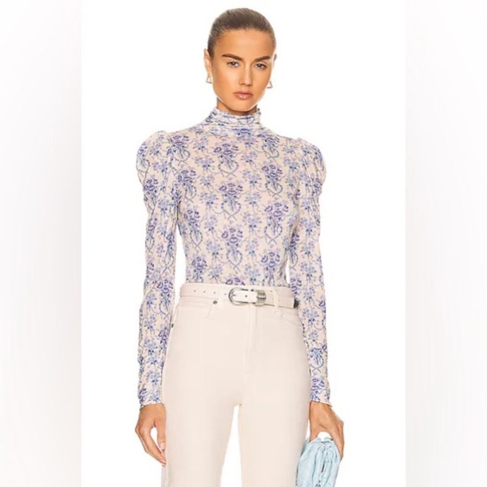 - Love Shack Fancy Vienna Turtleneck in Frosted Shores large